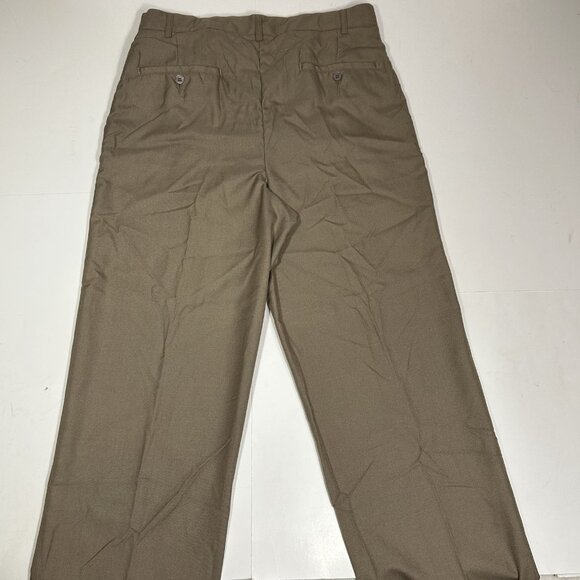 New Adjust A Band Men Khaki Dress Pants Expandable Flat Front Straight Sz 32 L - Picture 6 of 8